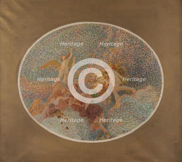 Esquisse pour la mairie du 10ème arrondissement : Les Arts- Harmonies, c.1905. Creator: Henri Bonis.