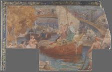 Esquisse pour la mairie du 10ème : Le canal Saint-Martin (fragments), c.1905. Creator: Paul Albert Baudouin