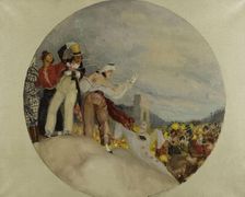 Esquisse pour la mairie du 10ème (salle des fêtes): Parade sur les boulevards, between 1905 and 1908 Creator: Auguste-François-Marie Gorguet