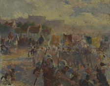 Esquisse pour la mairie du 12ème arrondissement : Revue militaire, c.1910. Creator: Claude Charles Bourgonnier