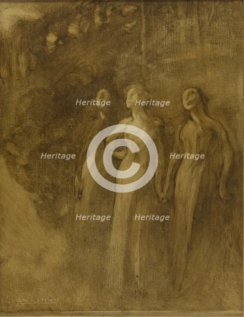 Esquisse pour la mairie du 12ème : la jeunesse, c.1897. Creator: Eugene Carriere.