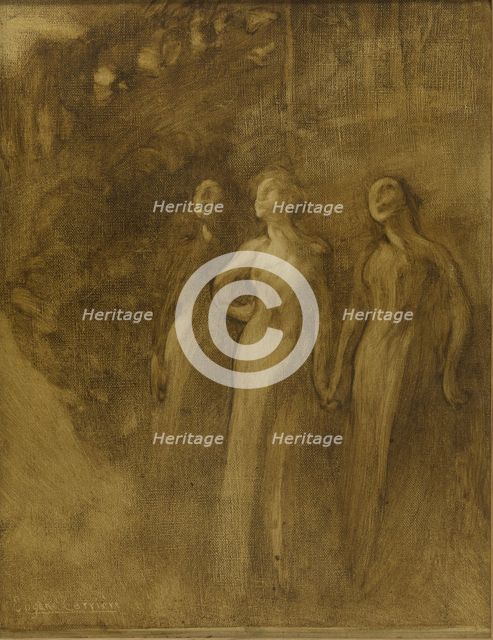 Esquisse pour la mairie du 12ème : la jeunesse, c.1897. Creator: Eugene Carriere.