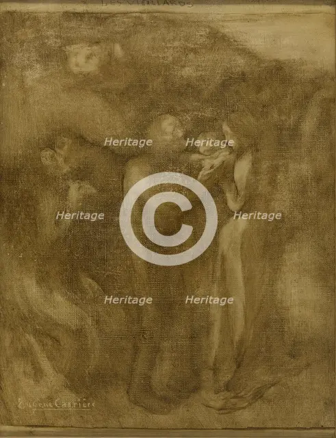 Esquisse pour la mairie du 12ème : les vieillards, c.1897. Creator: Eugene Carriere.