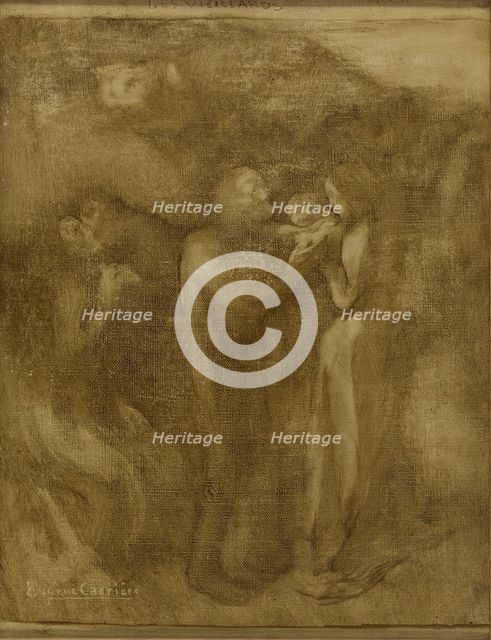 Esquisse pour la mairie du 12ème : les vieillards, c.1897. Creator: Eugene Carriere.