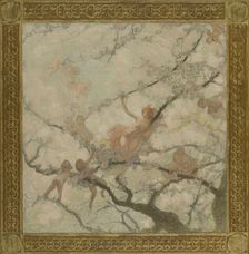 Esquisse pour la mairie du 15e arrondissement : Femme et enfants dans des branchages, c.1929. Creator: Georges-Picard Picard