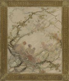 Esquisse pour la mairie du 15e arrondissement : Femmes et enfants dans les branchages, c.1929. Creator: Georges-Picard Picard