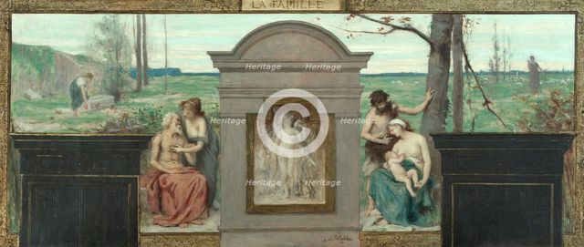 Esquisse pour la mairie du 15e arrondissement : La Famille, between 1883 and 1884. Creator: Franois Alfred Delobbe.