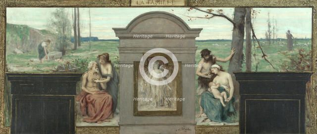 Esquisse pour la mairie du 15e arrondissement : La Famille, between 1883 and 1884. Creator: Franois Alfred Delobbe.