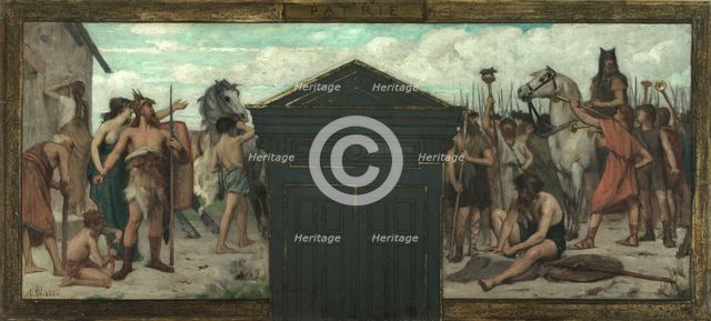 Esquisse pour la mairie du 15e arrondissement : La Patrie, between 1883 and 1884. Creator: Franois Alfred Delobbe.