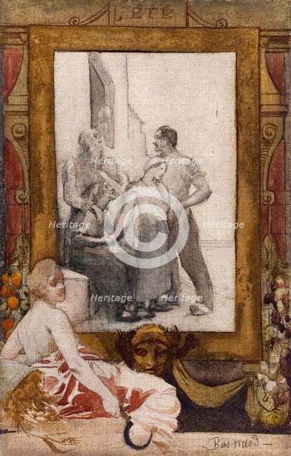 Esquisse pour la mairie du 19ème arrondissement de la Ville de Paris : L'Eté, 1880. Creator: Paul Albert Besnard.