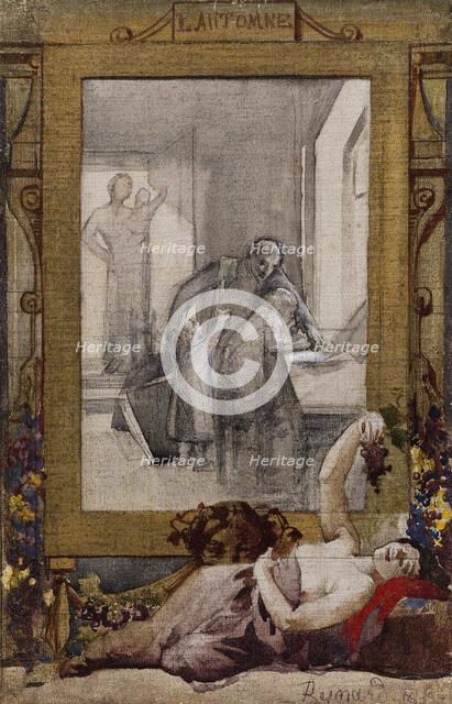 Esquisse pour la mairie du 19ème arrondissement de la Ville de Paris : L'Automne, 1880. Creator: Paul Albert Besnard.