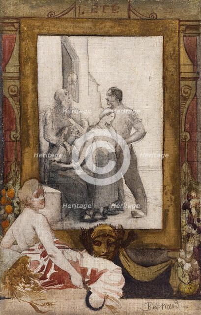 Esquisse pour la mairie du 19ème arrondissement de la Ville de Paris : L'Eté, 1880. Creator: Paul Albert Besnard.