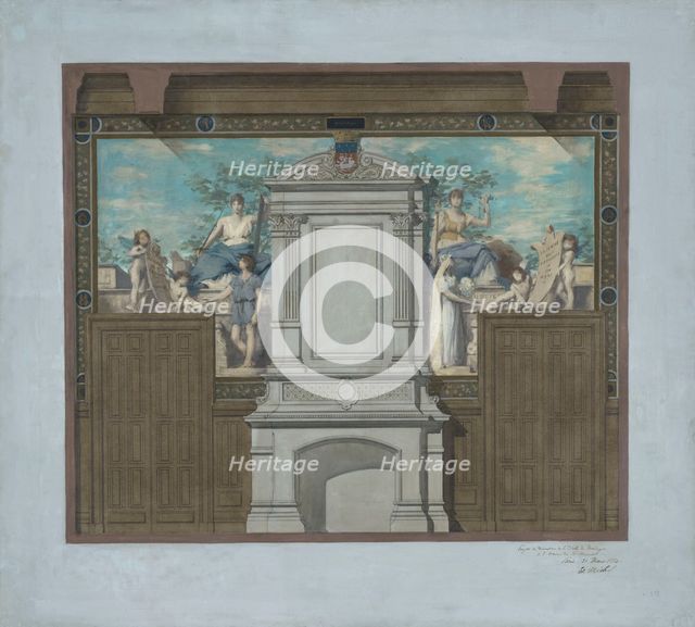 Esquisse pour la mairie du 20ème arrondissement : Le Mariage, 1884. Creator: Edouard Michel Lancon.