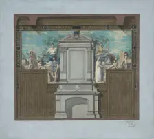 Esquisse pour la mairie du 20ème arrondissement : Le Mariage, 1884. Creator: Edouard Michel Lancon