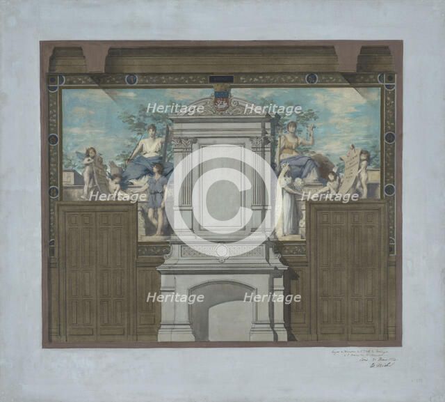 Esquisse pour la mairie du 20ème arrondissement : Le Mariage, 1884. Creator: Edouard Michel Lancon.