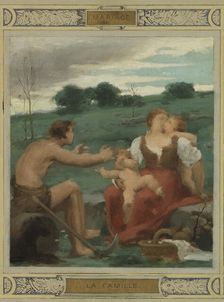 Esquisse pour la mairie du 2ème arrondissement : Education. Mariage. Patrie, 1880. Creator: Edouard Michel Lancon