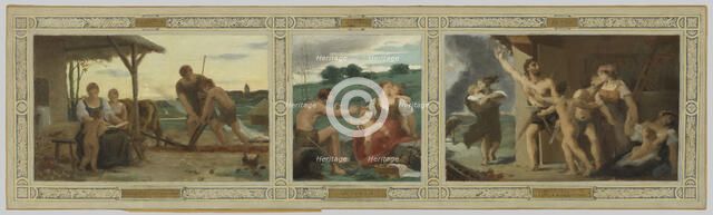 Esquisse pour la mairie du 2ème arrondissement : Education. Mariage. Patrie, 1880. Creator: Edouard Michel Lancon.