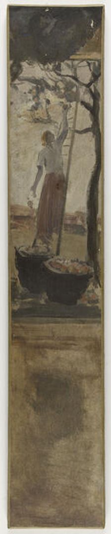 Esquisse pour la mairie du 4ème : La cueillette des pommes, 1884. Creator: Paul Albert Besnard