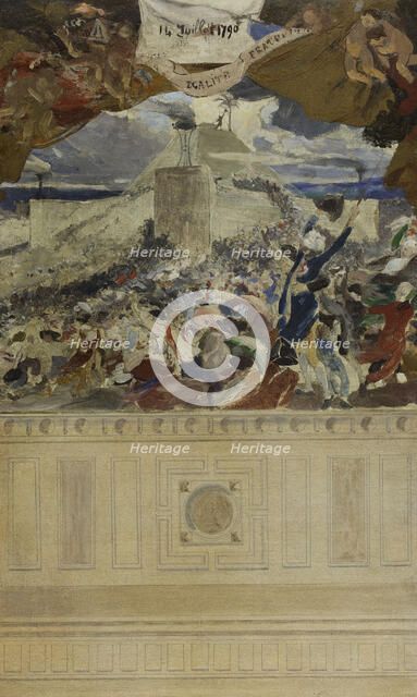 Esquisse pour la mairie du 4ème : Le 14 juillet 1790, 1884. Creator: Paul Albert Besnard.