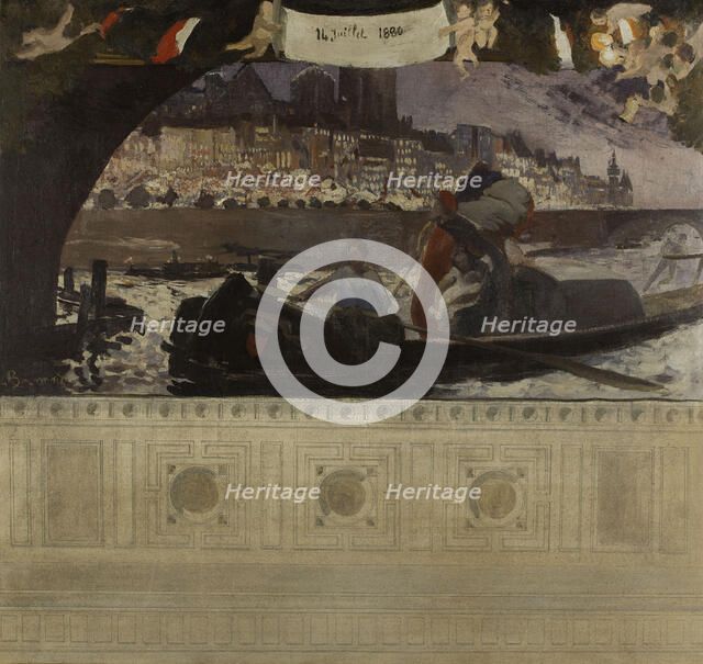 Esquisse pour la mairie du 4ème : le 14 juillet 1880, 1884. Creator: Paul Albert Besnard.