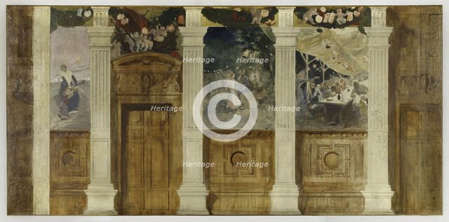 Esquisse pour la mairie du 4ème : Le Bal à la campagne ou La Fête populaire, 1884. Creator: Paul Albert Besnard.