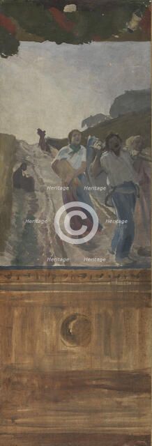 Esquisse pour la mairie du 4ème : Le retour des champs, 1884. Creator: Paul Albert Besnard.