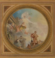 Esquisse pour la mairie du 6ème arrondissement de Paris. Liberté. Egalité. Fraternité, 1887. Creator: Leon Pierre Urbain Bourgeois