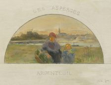 Esquisse pour la salle à manger de l'Hôtel de Ville de Paris : Montreuil : les pêches..., c1891-1892 Creator: Paul Louis Delance