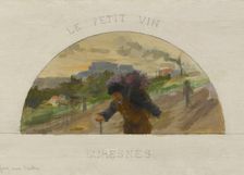 Esquisse pour la salle à manger de l'Hôtel de Ville de Paris : Montreuil : les pêches..., c1891-1892 Creator: Paul Louis Delance