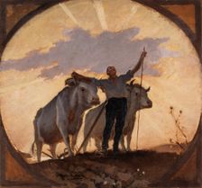 Esquisse pour la salle à manger de l'Hôtel de Ville de Paris : Hymne de la Terre au Soleil, c.1893. Creator: Georges Bertrand