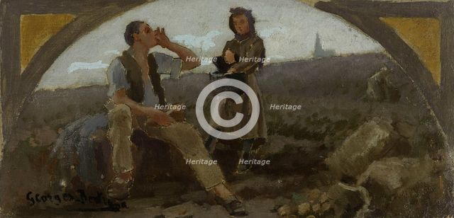 Esquisse pour la salle à manger de l'Hôtel de Ville de Paris : La pomme de terre, c.1893. Creator: Georges Bertrand.