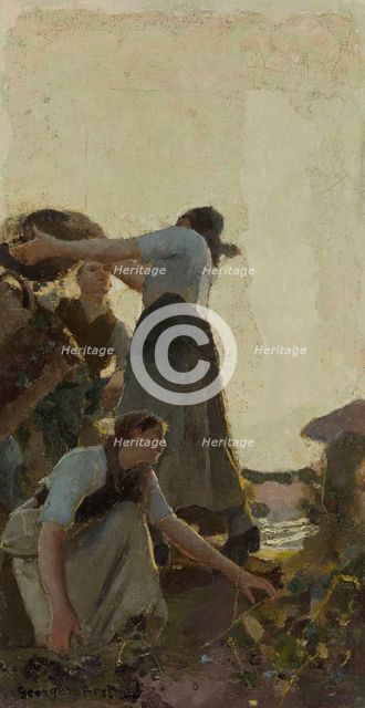 Esquisse pour la salle à manger de l'Hôtel de Ville de Paris : La vendange, c.1893. Creator: Georges Bertrand.