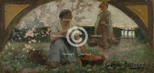 Esquisse pour la salle à manger de l'Hôtel de Ville de Paris : Les fraises, c.1893. Creator: Georges Bertrand.