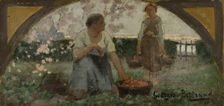 Esquisse pour la salle à manger de l'Hôtel de Ville de Paris : Les fraises, c.1893. Creator: Georges Bertrand
