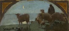 Esquisse pour la salle à manger de l'Hôtel de Ville : La viande de mouton, c.1893. Creator: Georges Bertrand