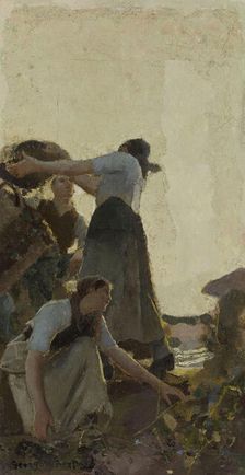 Esquisse pour la salle à manger de l'Hôtel de Ville de Paris : La vendange, c.1893. Creator: Georges Bertrand