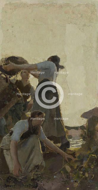 Esquisse pour la salle à manger de l'Hôtel de Ville de Paris : La vendange, c.1893. Creator: Georges Bertrand.