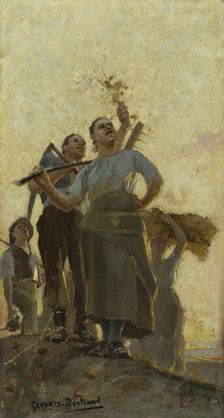 Esquisse pour la salle à manger de l'Hôtel de Ville : La moisson, c.1893. Creator: Georges Bertrand