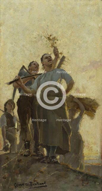 Esquisse pour la salle à manger de l'Hôtel de Ville : La moisson, c.1893. Creator: Georges Bertrand.