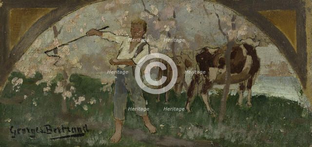 Esquisse pour la salle à manger de l'Hôtel de Ville : La viande bovine, c.1893. Creator: Georges Bertrand.