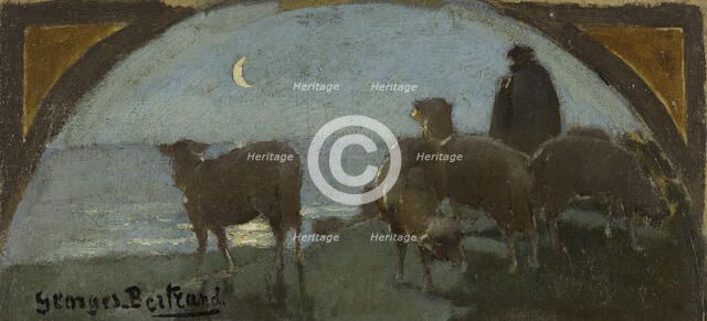 Esquisse pour la salle à manger de l'Hôtel de Ville : La viande de mouton, c.1893. Creator: Georges Bertrand.