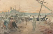 Esquisse pour la salle d'audience du tribunal de commerce de Paris : Les Nautes parisiens..., c.1890 Creator: Paul Louis Delance