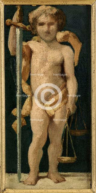 Esquisse pour la salle d'audience de la Cour des Assises du Palais de Justice de..., c1866-1873. Creator: Leon Joseph Florentin Bonnat.