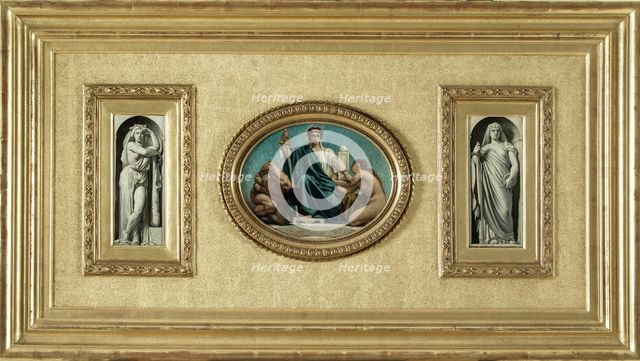 Esquisse pour la salle d'audience de la Cour des Assises du Palais de Justice de Paris..., c.1866. Creator: Leon Joseph Florentin Bonnat.
