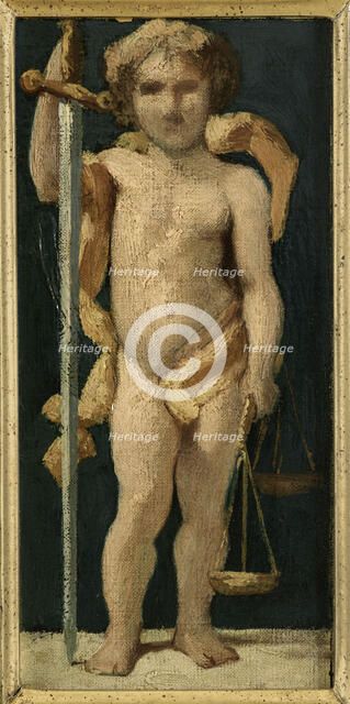 Esquisse pour la salle d'audience de la Cour des Assises du Palais de Justice de..., c1866-1873. Creator: Leon Joseph Florentin Bonnat.