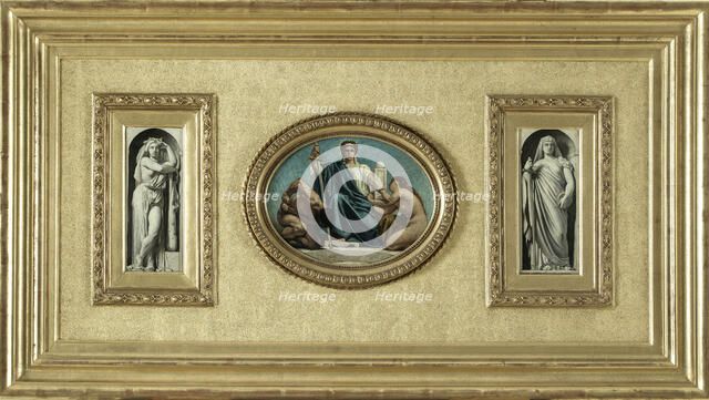 Esquisse pour la salle d'audience de la Cour des Assises du Palais de Justice de Paris..., c.1866. Creator: Leon Joseph Florentin Bonnat.