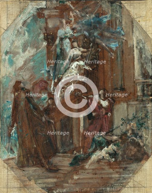 Esquisse pour la salle des Audiences de la Cour de Cassation de Paris : Glorification de..., c.1881. Creator: Paul-Jacques-Aime Baudry.