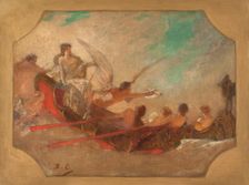 Esquisse pour la salle des fêtes de l'Hôtel de Ville de Paris : La Ville de Paris..., c.1892-1895. Creator: Jean Joseph Benjamin Constant