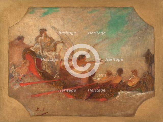 Esquisse pour la salle des fêtes de l'Hôtel de Ville de Paris : La Ville de Paris..., c.1892-1895. Creator: Jean Joseph Benjamin Constant.
