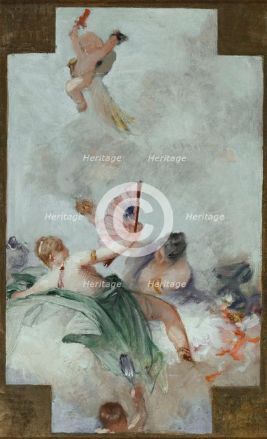 Esquisse pour la salle des Fêtes de l'Hôtel de Ville de Paris : Les Parfums, 1889. Creator: Gabriel Ferrier.